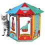 American Cat Club Circus Cat House & Scratcher w/ Catnip