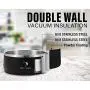 PetHaven Dog Bowl Cat Bowl for Food and Water, Stainless Steel Double-Wall Metal,Keeps Cold for Hrs, Non Slip Feeding Dish, Anti-Rust, Small Medium Large Pets - 56 Ounces