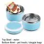 YOUTHINK Travel Dog Bowl Stainless Steel Fit Water and Feed Bowl Portable Spill Proof Pet Bows Multiple Layers Pet Water Food Storage Container with Handle for Dog Cats Outdoor Traveling …