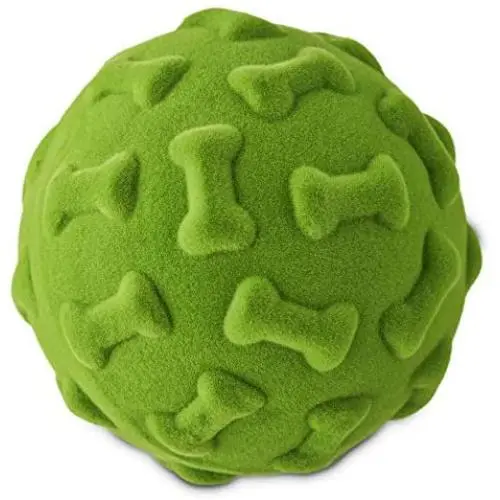 Leaps & Bounds Medium Flocked Foam Ball Toy, Multi-Color