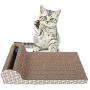 Cat Scratcher Cardboard, Cat Scratching Pad with Ball，Recycle Corrugated Cat Scratch Lounge Sofa Bed for Furniture Protector (100% Organic Catnip Included).