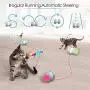 k-berho Cat Toys Interactive, Cat Toys for Indoor with Feather,Ball,Mouse and 2 Color Ribbons,Automatic Cat Toy with Irregular USB Charging 360 Degree Self Rotating Ball k-berho Cat Toys Interactive, Cat Toys for Indoor with Feather,Ball,Mouse and 2 Color Ribbons,Automatic Cat Toy with Irregular USB Charging 360 Degree Self Rotating Ball
