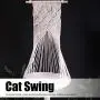 Cat Hammock Bed,Classic Retro Bohemian Hand Knitting Cat Hammock Bed Decorative Macrame Wall Hanging Cat Nests Swing Hammock,Firm And Durable,For Home/Pet Shop/Pet