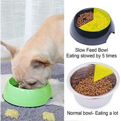 Super Design Anti-Gulping Dog Bowl Slow Feeder, Interactive Bloat Stop Pet Bowl for Fast Eaters