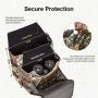 TIDEWE Bino Harness with Rangefinder Pouch & Rain Cover, Durable Lightweight Portable Binocular Pack, Comfortable Large & Small Bino Chest Harness for Hunting, Hiking (Realtree Edge Camo & Brown)