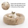 Calming Dog Bed & Cat Bed, Anti-Anxiety Donut Dog Cuddler Bed, Warming Cozy Soft Dog Round Bed, Fluffy Faux Fur Plush Dog Cat Cushion Bed for Small Medium Dogs and Cats (20''/24''/27'')