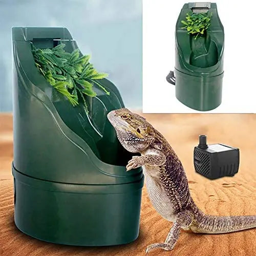 180125mm ABS Automatic Reptile Water Drinking Filter Feeding Drinkers Tools Drinking Water Fountain Lizard Chameleon Amphibian