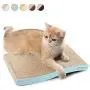 AMZNOVA Cat Scratcher, Reversible S-Curved Corrugated Cardboard Kitty Scratching Pad Lounge with Catnip, 1 Pack, Baby Blue AMZNOVA Cat Scratcher, Reversible S-Curved Corrugated Cardboard Kitty Scratching Pad Lounge with Catnip, 1 Pack, Baby Blue