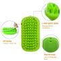 Auxsoul Dog Bath Brush, Soft Rubber Pet Massage Grooming Brushes with Fur Catching Screen, Anti-Skid Dog Cat Pet Mouse Grooming Shower Bath Brush Massage Comb, Green