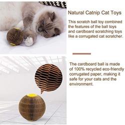 Cat Scratch Toy, Upgraded Cat Toys for Indoor Cats, Cardboard Chew Toy for Kittens, Refillable Catnip Toy Cat Tickle Toy Set with Catnip, Cat Interactive Toys for Kitten Scratching Playing