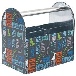 Paw Prints 37591 Word Design Tin Supply Caddy, 5.13'' x 8.38'' x 8''