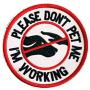 Service Dog Working Do Not Touch in Training Vests/Harnesses Emblem Embroidered Military Hook & Loop Patch (H- Pet Me)