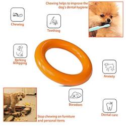 DLDER Ultra-Rubber Dog Toy Rings, 100% Safe & Non-Toxic, Tough Indestructible Dog chew Toy, Durable Interactive Ring for Aggressive Power Chewers,for Medium & Large Dogs - Ring