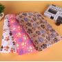 Medium and Small Dog and cat Blankets Cute Floral Pet Sleep Warm, Fleece Soft  Beds Mat (Beige, Medium)