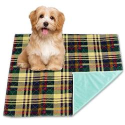 Reusable Washable Waterproof Pet Mat and Potty Training Mat For Housebreaking Your Pet - Soft Quilted Cotton Pet Mat With Bold Colors - Machine Washable And Dryer Friendly - Large 36'' x 34'' Size
