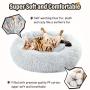 YITO Cat Beds for Indoor Cats, 20'' & 24'' Cat Bed Round Donut Cuddler Dog Bed for Small Dogs Fluffy Pet Sofa Cushion for Snuggle Puppy Washable Soft Plush Marshmallow Dog Cat Bed Warming