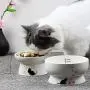 kathson Raised Cat Food Water Bowl Set Pet Ceramic Feeder Bowls Protect Cats Spine Stress Free, Backflow Prevention,Dishwasher kathson Raised Cat Food Water Bowl Set Pet Ceramic Feeder Bowls Protect Cats Spine Stress Free, Backflow Prevention,Dishwasher