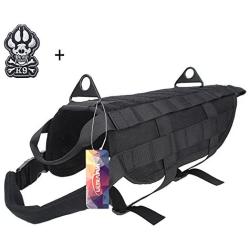 Ultrafun Tactical Dog Molle Vest Military Training Harness with Handle Outdoor Pet Supplies