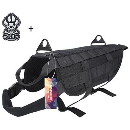 Ultrafun Tactical Dog Molle Vest Military Training Harness with Handle Outdoor Pet Supplies