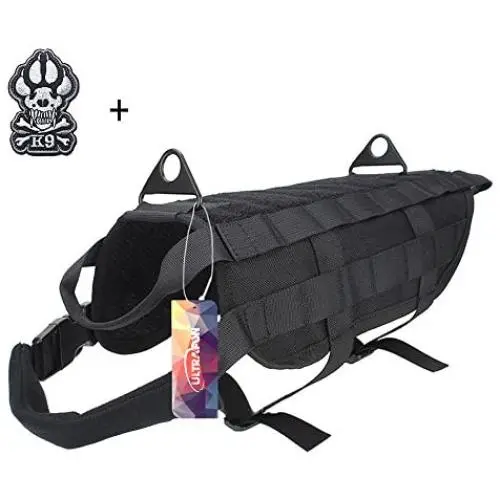 Ultrafun Tactical Dog Molle Vest Military Training Harness with Handle Outdoor Pet Supplies Ultrafun Tactical Dog Molle Vest Military Training Harness with Handle Outdoor Pet Supplies
