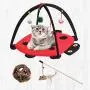 IYOBCXIHO Cat Play Mat, Cat Activity Center with Interactive Toys, Bell Ball, Mice Toy for Cats , Kitten, Kitty, Cat Toys with Mint Ball Cleaning Teeth, Natural Sisal Wand Teasers and Exerciser. IYOBCXIHO Cat Play Mat, Cat Activity Center with Interactive Toys, Bell Ball, Mice Toy for Cats , Kitten, Kitty, Cat Toys with Mint Ball Cleaning Teeth, Natural Sisal Wand Teasers and Exerciser.