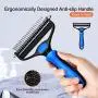 CareUAll Grooming Rake for Dogs and Cats, 2 Sided Pet Grooming Brush Undercoat and Deshedding Comb for Removing Tangles & Mats Dematting Tool with Long Teeth for Medium Large Pets All Hair Types CareUAll Grooming Rake for Dogs and Cats, 2 Sided Pet Grooming Brush Undercoat and Deshedding Comb for Removing Tangles & Mats Dematting Tool with Long Teeth for Medium Large Pets All Hair Types