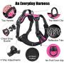 PoyPet No Pull Dog Harness, Reflective Vest Harness with 2 Leash Attachments and Easy Control Handle for Small Medium Large Dog