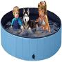 Pet Dog Swimming Pool Foldable Pet Swimming Pool Indoor & Outdoor Collapsible Bathtub for Dogs Cats & Kids (Large Size 120cm / 48inch)