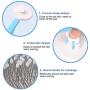 HUTLON Dog Brush Cat Brush No Pull Dog Grooming Brushes Dog Hair Brush，Poodle Comb Self Cleaning Slicker Brush Pet Brush Long or Short Hair Skin-Friendly Rabbit Comb Metal Comb