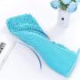 Fun2Us Pet Towel Ultra Absorbent Dog Drying Towel Microfiber Chenille Dog Bath Towel Hand Pockets Washable Quick Dry 35 x 60cm
