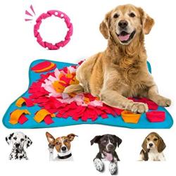 SITADI. Snuffle Mat for Dogs Feeding Mats(28''x 28'') Foraging Puzzle Toys for Large and Small Puppies Durable and Washable with Dog Chew Ring Licking Mat