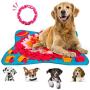 SITADI. Snuffle Mat for Dogs Feeding Mats(28''x 28'') Foraging Puzzle Toys for Large and Small Puppies Durable and Washable with Dog Chew Ring Licking Mat