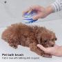 2 in 1 Pet Silicone Bath Brush Shampoo Dispenser for Pet Grooming Deshedding Soft Silicone Bristles Perfect for Washing, Shampooing, Massaging Long, Short Hair and Remove Loose Fur for cat Dog