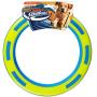 Nerf Dog Rubber & Foam Ring Dog Toy, Frisbee, Lightweight, Durable and Water Resistant, 9 Inch Diameter, for Medium/Large Breeds, Single Unit, Blue/Green