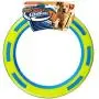 Nerf Dog Rubber & Foam Ring Dog Toy, Frisbee, Lightweight, Durable and Water Resistant, 9 Inch Diameter, for Medium/Large Breeds, Single Unit, Blue/Green