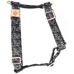 PAWZ PLAY Luxury Lace Print Black & White Dog Harness