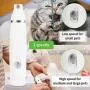 WIOR 2 in 1 Dog Nail Grinder & Hair Clippers, 2-Speed Portable Electric Rechargeable Low Noise Pet Dog Nail Grinder for Large Medium Small Dogs & Cats Pet Hair Clippers Painless Paws Grooming