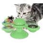 Qianren Windmill Cat Toy with LED Lighting Ball and Catnip Balls, Funny Cat Toy Turntable Rotatable Scratcher Ball, Cats Entertainment