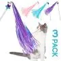 ZooZoo Cat Teaser Toy Handcrafted Fairy Princess Shiny Tassel Wands 3-Color Pack, Glitter Magic Star Crystal Beaded Crown Large Jingle Bell Interactive Fun Play Pet Stimulate Active Exercise Entertain ZooZoo Cat Teaser Toy Handcrafted Fairy Princess Shiny Tassel Wands 3-Color Pack, Glitter Magic Star Crystal Beaded Crown Large Jingle Bell Interactive Fun Play Pet Stimulate Active Exercise Entertain