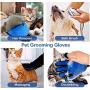 2021 Pair Pet Grooming Glove for Dogs and Cats, Hair Remover, for Long and Medium and Short Fur, Washable, 1 Pair (Right and Left Glove) Included, 1 Size Fits All