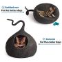 MEOWFIA Premium Cat Bed Cave (Large) - Eco Friendly 100% Merino Wool Beds for Cats and Kittens