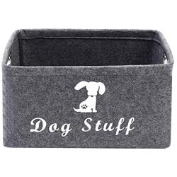 Geyecete Dog Apparel & Accessories/Dog Toys/Pet Supplies Storage Basket/Bin with Handles, Collapsible & Convenient Storage Solution for Office, Bedroom, Closet, Toys, Laundry
