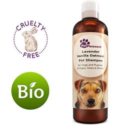Vanilla Oatmeal Dog Shampoo with Lavender - Colloidal Oatmeal Dog Shampoo for Itchy Skin - Shampoo for Dogs with Sensitive Skin - Odor Eliminator