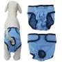 Vivi Bear Pack of 2 Dog cat Diapers Underwears Pants Velcro Design Female Dog cat Sanitary Pants Adjustable Cotton Physiological Pants Soft Comfortable for Dogs Cats 6 Colors 4 Colors at Random.M