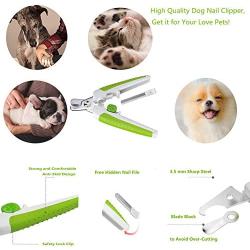 DIYUE Dog Cat Pets Nail Clippers and Trimmers with Safety Guard to Avoid Over Cutting, Free Nail File and Lock Switch, Professional Dog Nail Clipper Grooming Tools for Large Small Animal