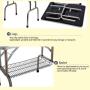 BUNNY BUSINESS Adjustable Portable Stainless Steel Dog Grooming Table with Arm Noose and Accessories Tray, 117 x 60 x 76 cm/ 46 x 23.6 x 30-inch, Black_P
