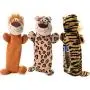 PupsNTails Set of Dog Water Bottle Toys. Crunching Plush Toy with Velcro. Great for Teething, Chewing and Playtime. Crackle Toy with Squeaker and Stuff Less. 16oz Bottle