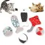 ocijf179 Cats Toy 6Pcs Plush Mouse Fish Ball Funny Pet Cats Teaser Interactive Mint Catnip Toy - Grey+Black White+Red ocijf179 Cats Toy 6Pcs Plush Mouse Fish Ball Funny Pet Cats Teaser Interactive Mint Catnip Toy - Grey+Black White+Red