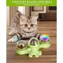 AJK Windmill Cat Toys Teasing Interactive Turnable Indoor Kitten Toy with Strong Suction Cup, Catnip, Bells, Flashlight Balls