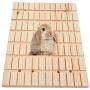 Rabbit Foot Pad Toy Small Animals Bunny Chinchilla Guinea Pig Rabbit Totoro Hedgehog Hamster Scratching Pads Antiskid Edible Natural Wood Board